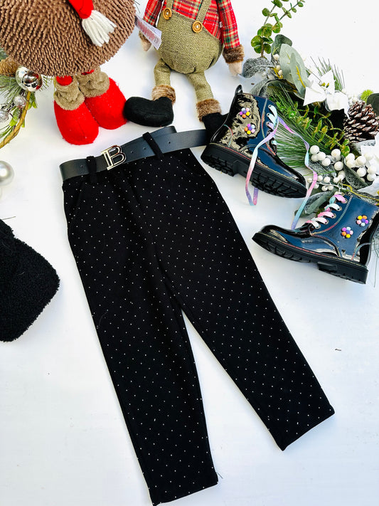Black sparkle pants