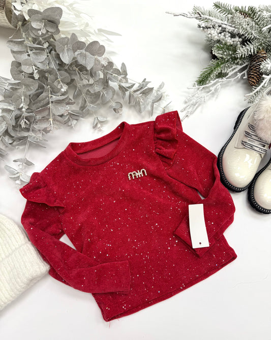 Red sparkle top