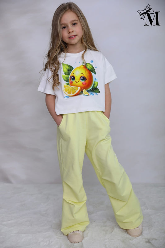 Yellow cotton pants
