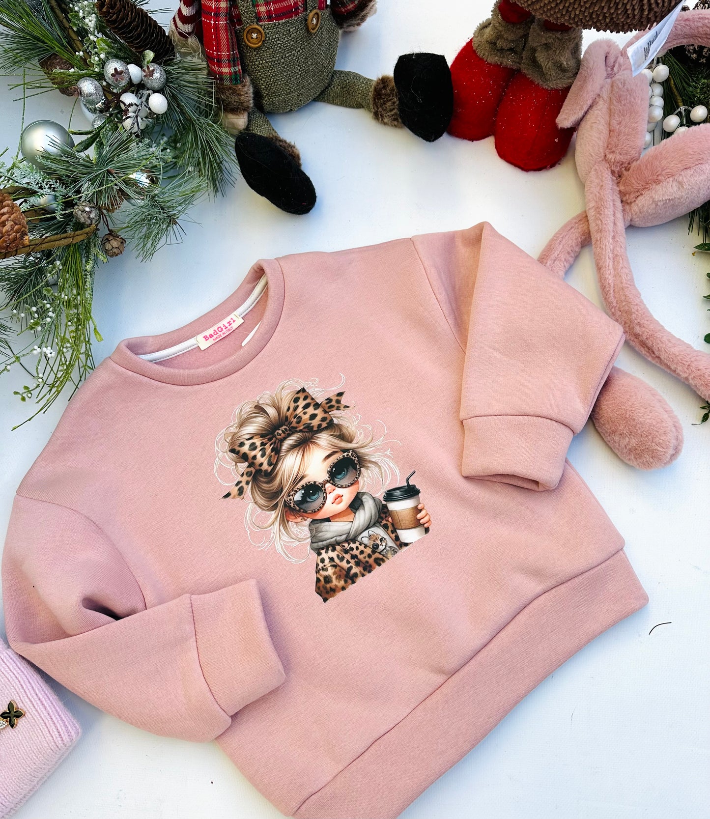 Pink warm sweatshirt