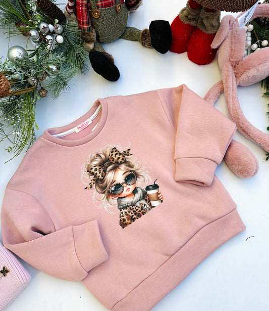 Pink warm sweatshirt