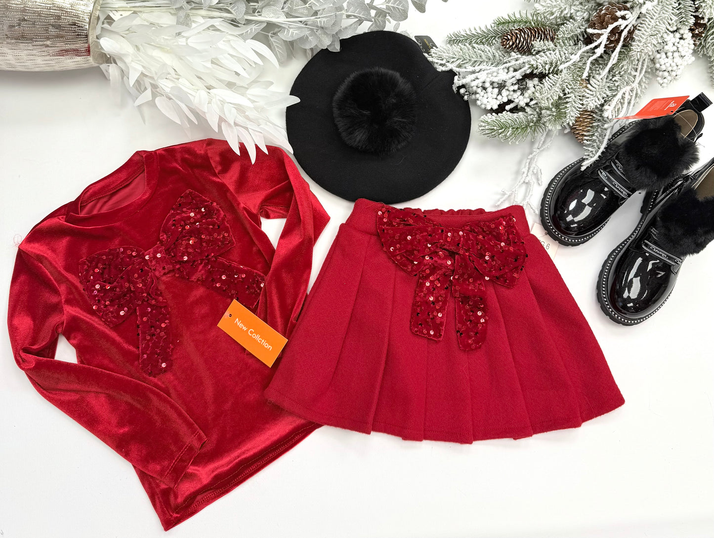 Red bow set