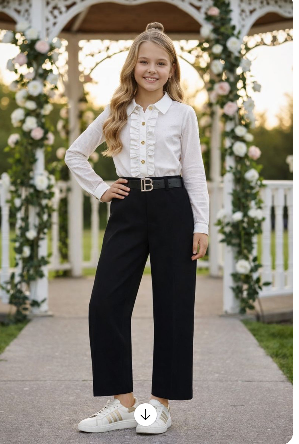 Black wild leg pants