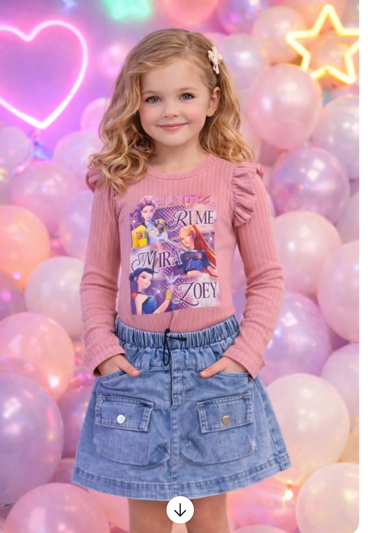 Pink Kpop top