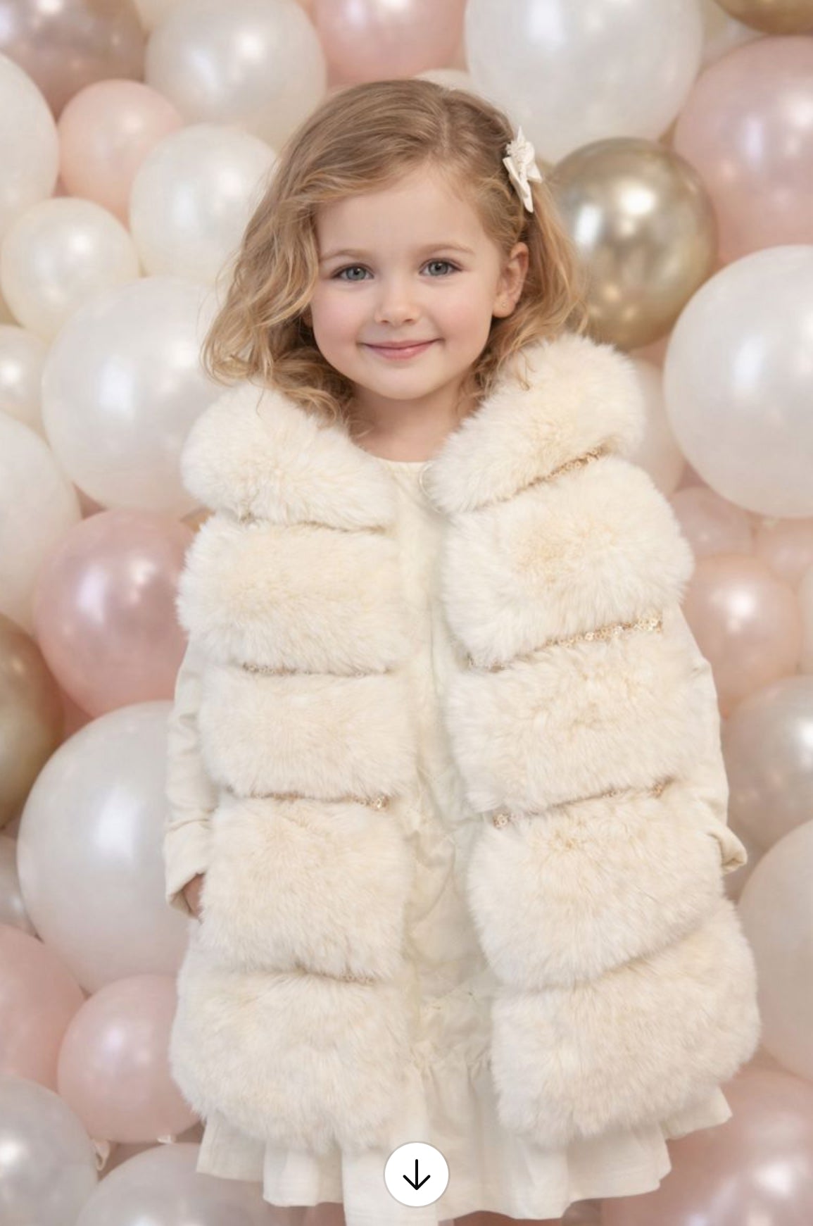 Cream fur gilet