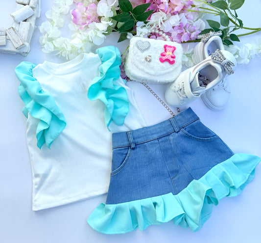 Mint frill set