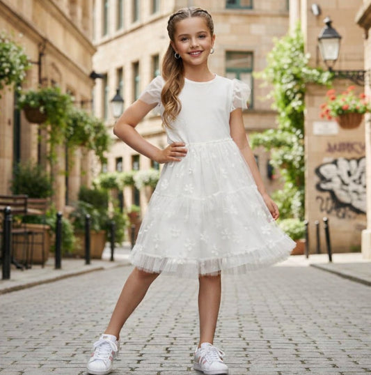 White flower dress