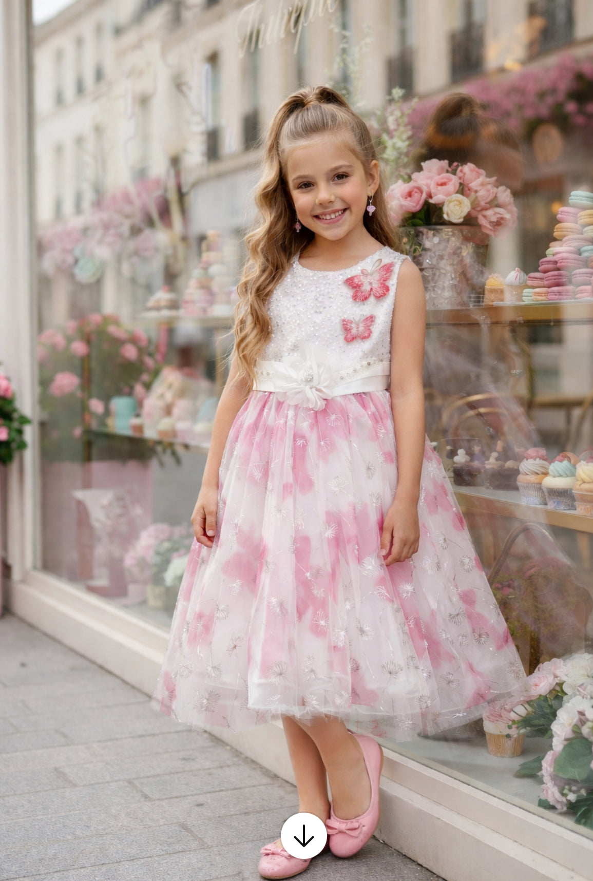 Pink butterfly dress