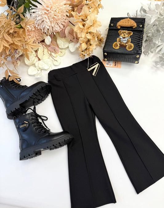 Black flared pants