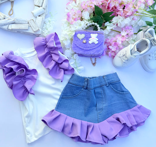 Lilac frill set