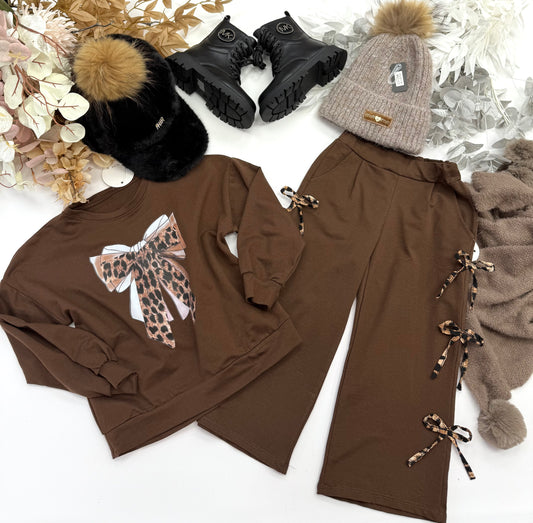 Chocolate bow tracksuit