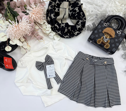Bow checked set