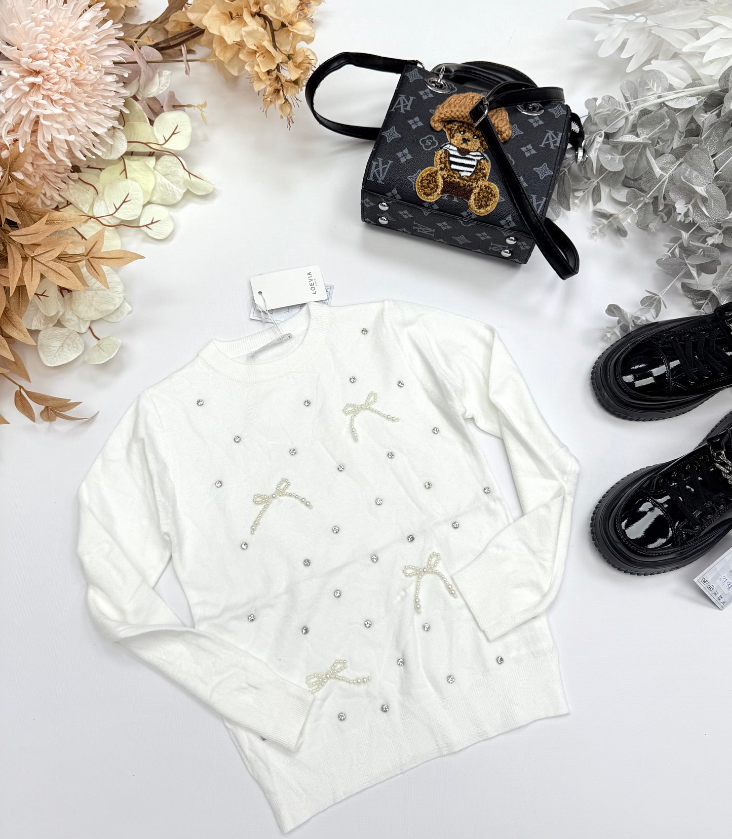 White sparkle sweatshirt