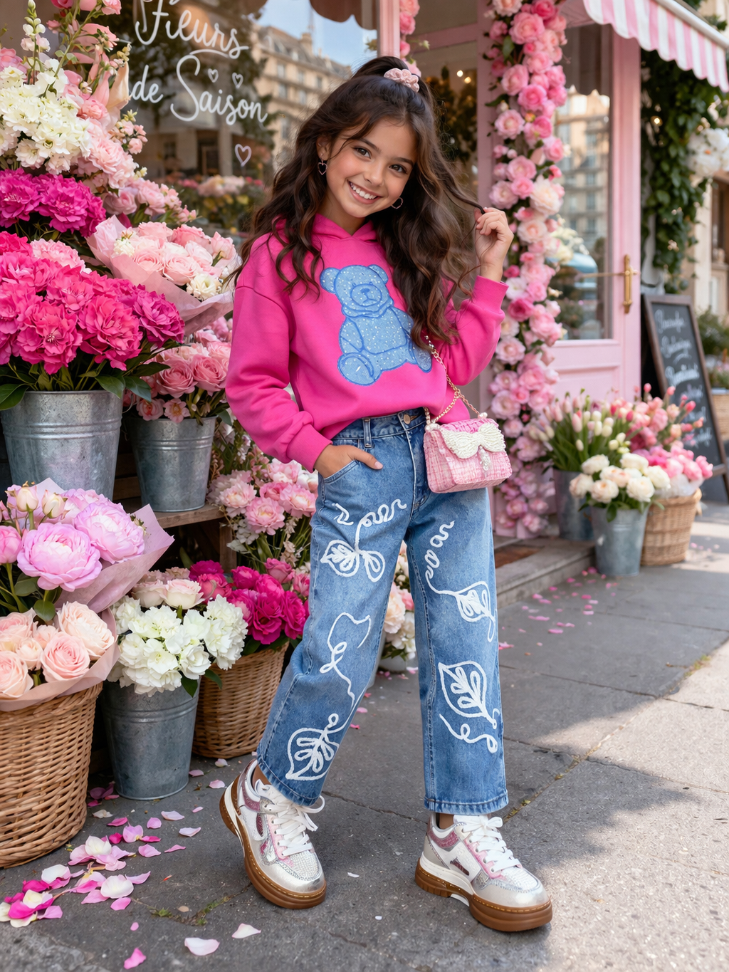 Pink hoodie