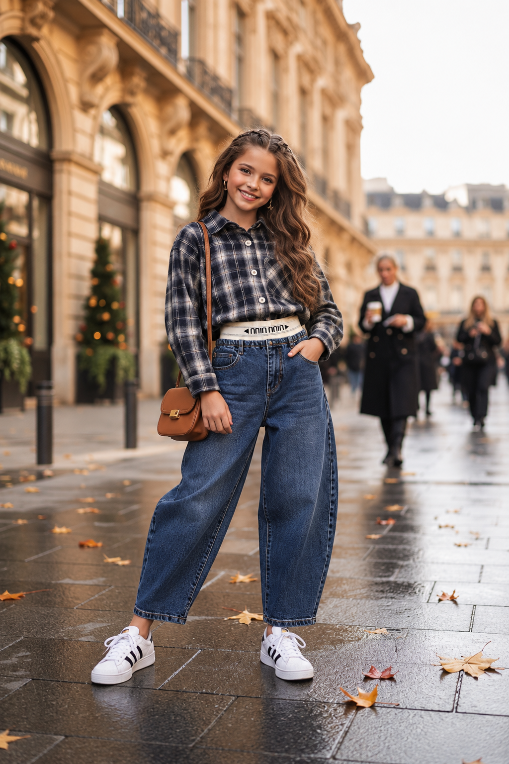 Denim balloons pants