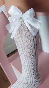 Pearls knee socks