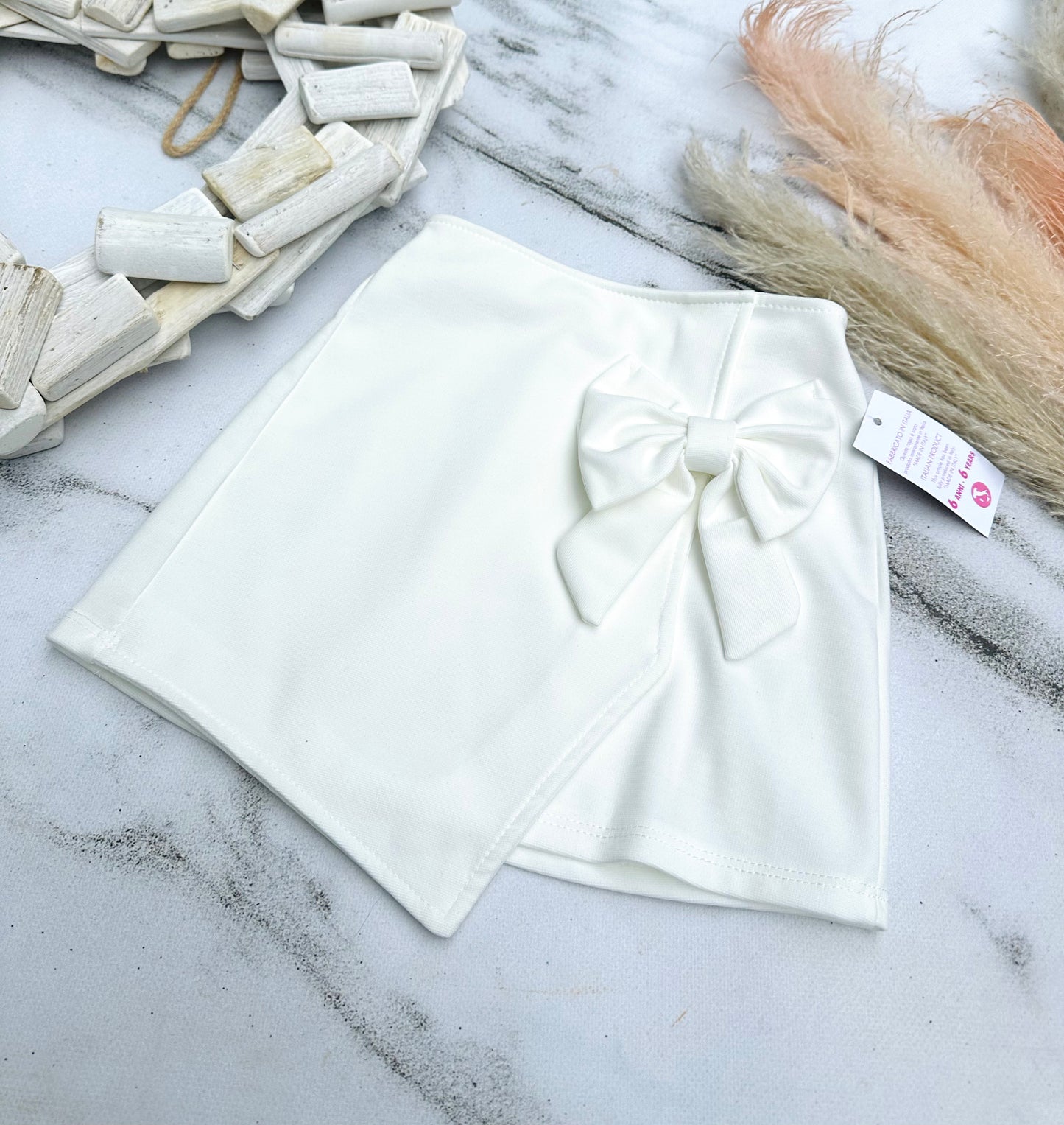 White bow skirt