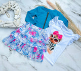 Blue flower skirt
