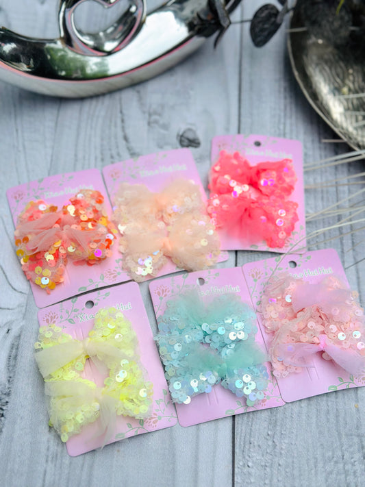 Bow hair clips (2)