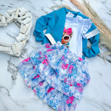 Blue flower skirt