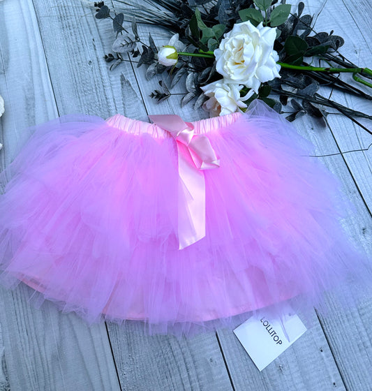 Pink tulle skirt