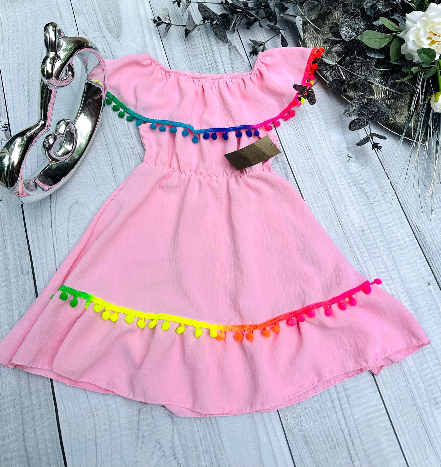 Pink Spanish style dress