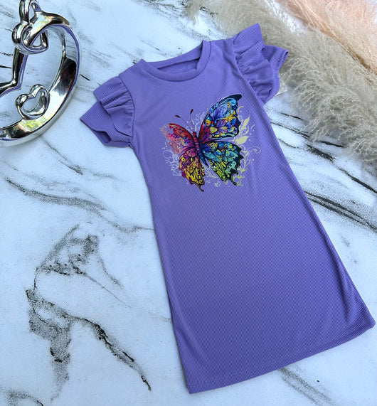 Lilac butterfly dress