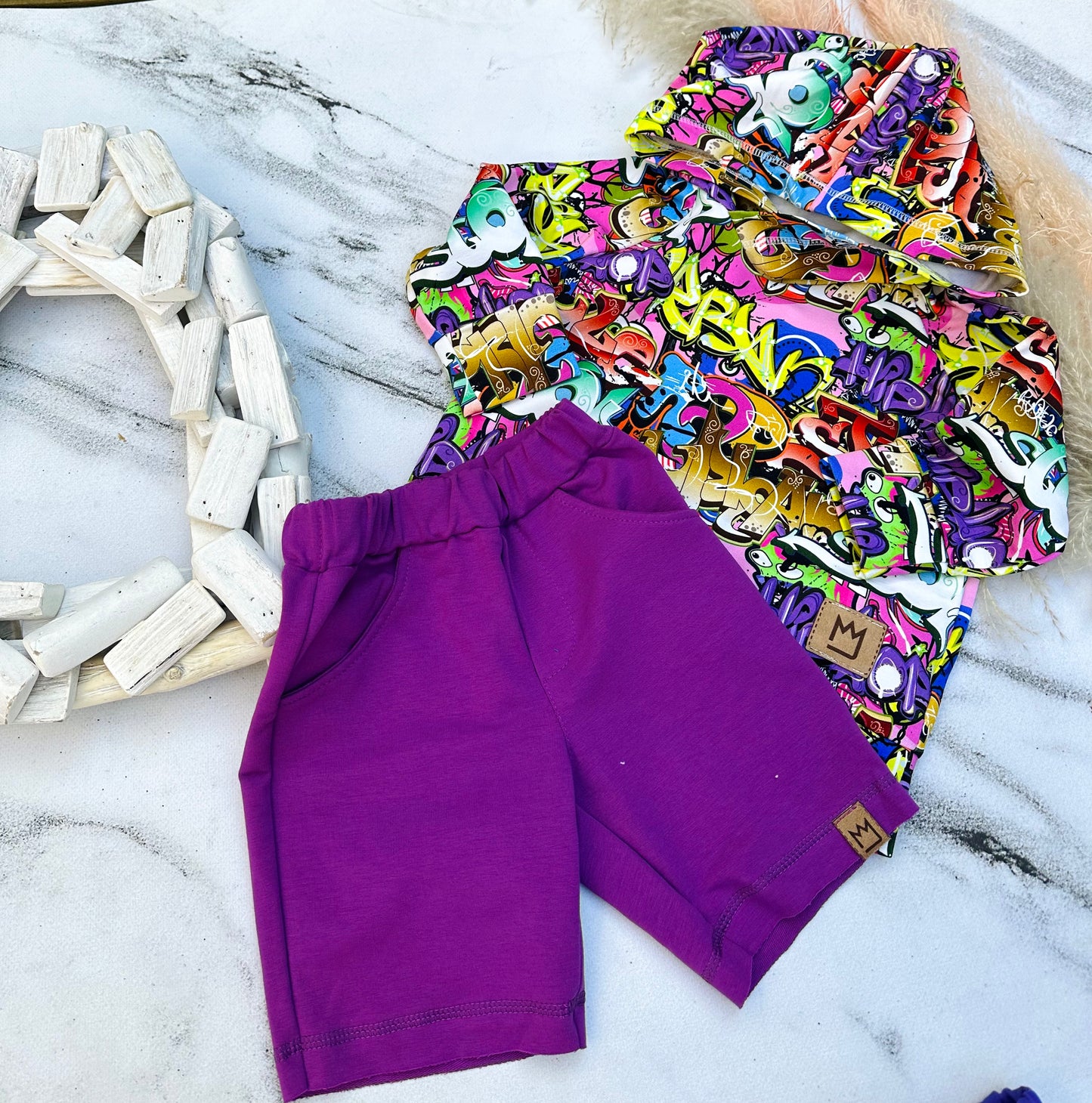 Purple shorts