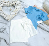 White bow skirt