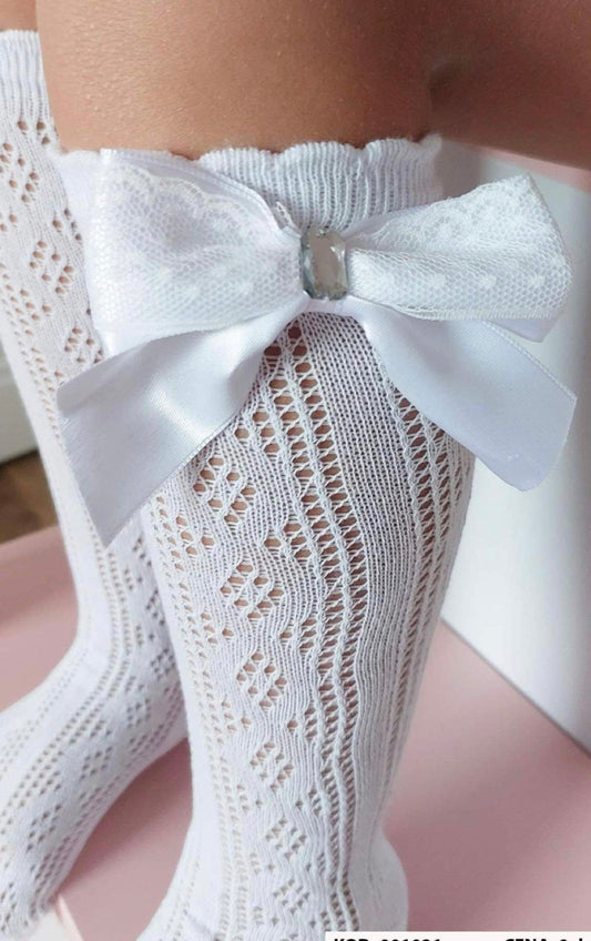 White knee socks