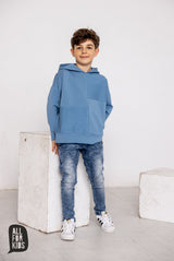 Blue hoodie
