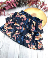 Navy flower skirt