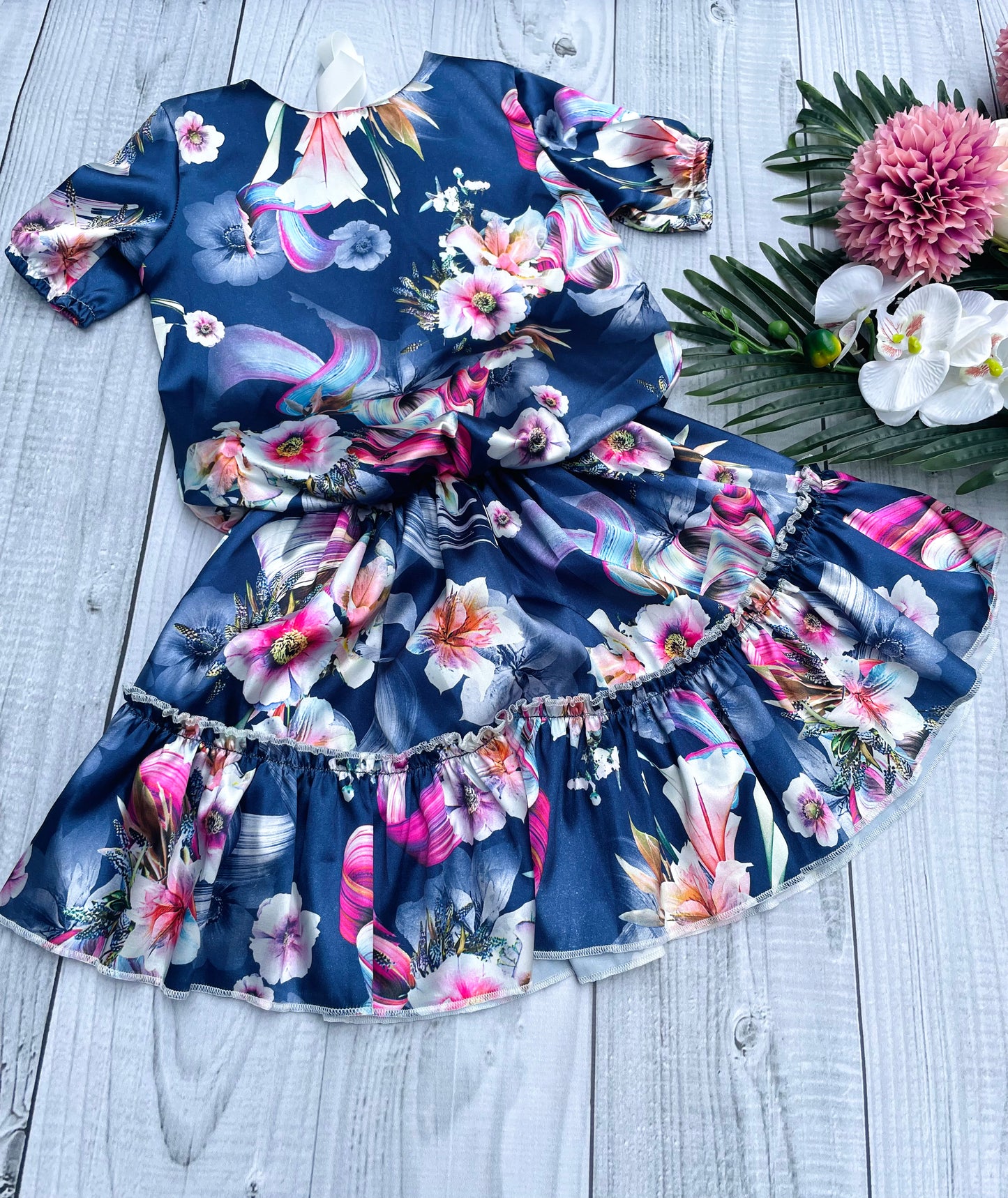 Navy flower dress