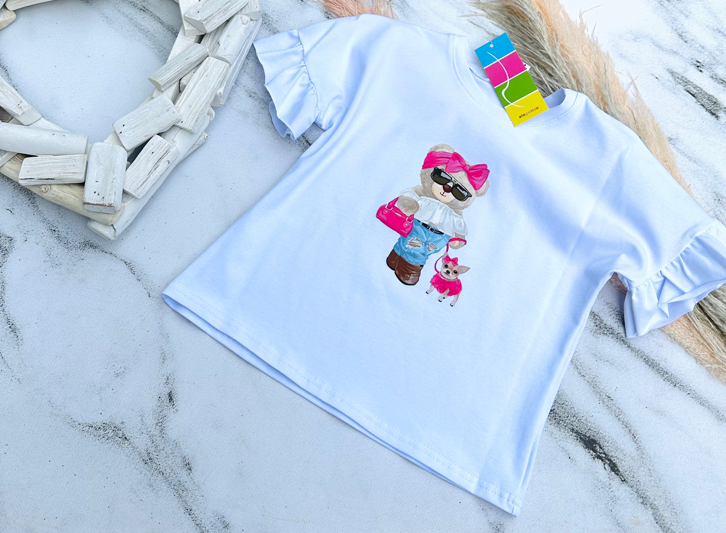 White Teddy t shirt