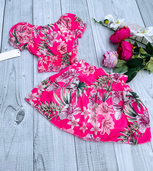 Pink flower set