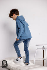 Blue hoodie