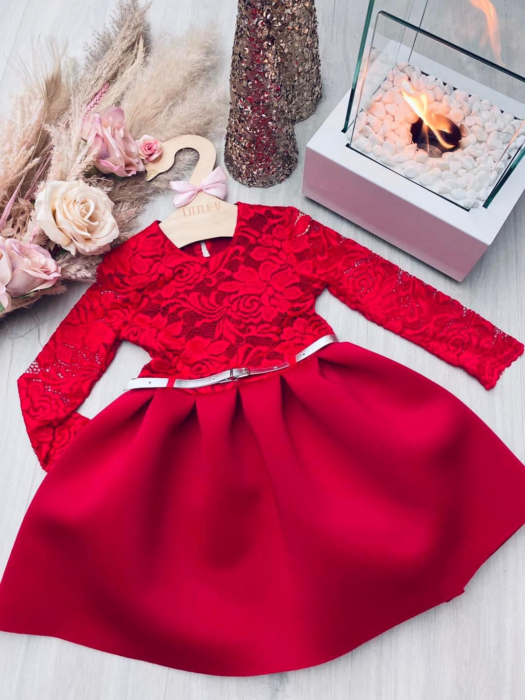 Red laces dress