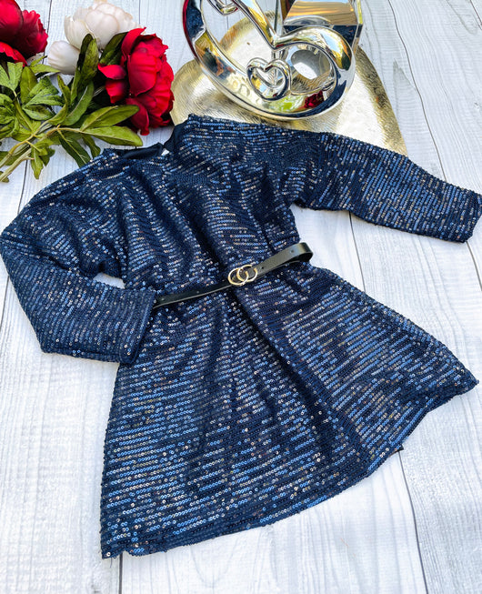 Navy sparkle dress