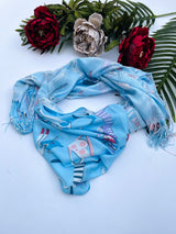 Blue scarf ( 9 )