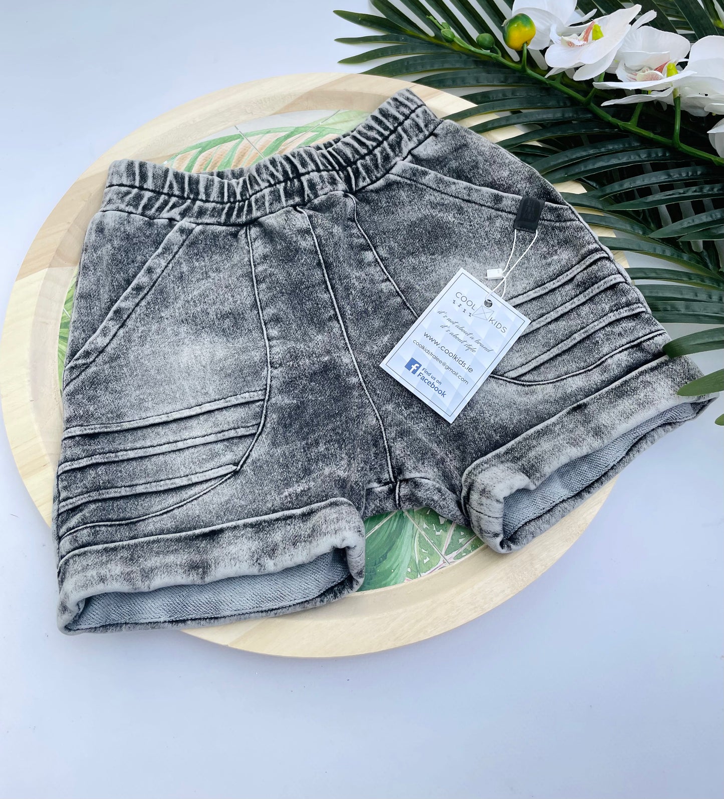 Soft denim shorts