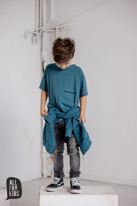 Sea blue t shirt