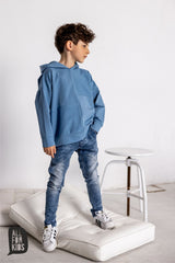 Blue hoodie