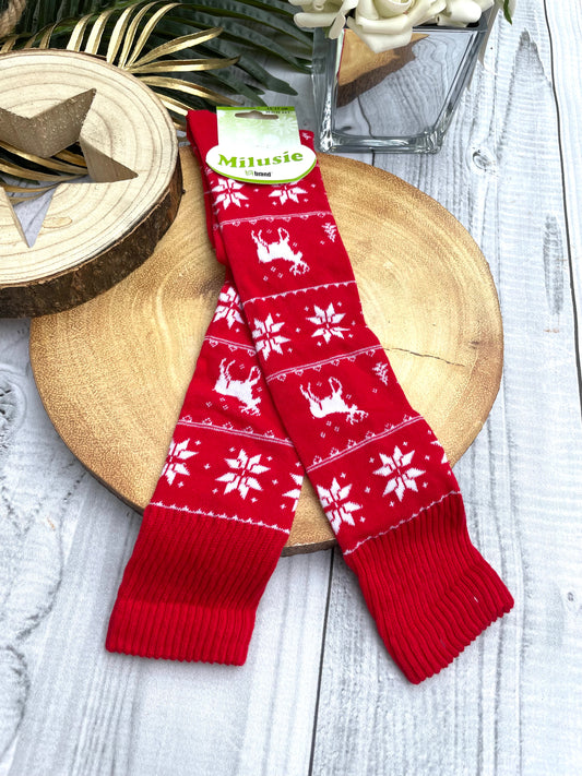 Red high knee socks